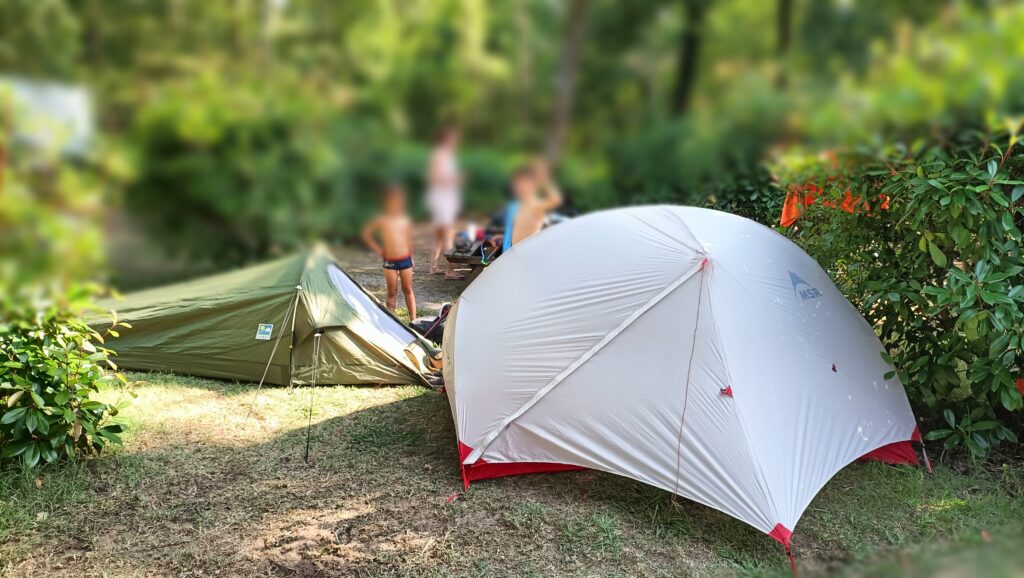 Vélodyssée tentes camping