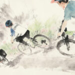 voyage velo famille pere fils