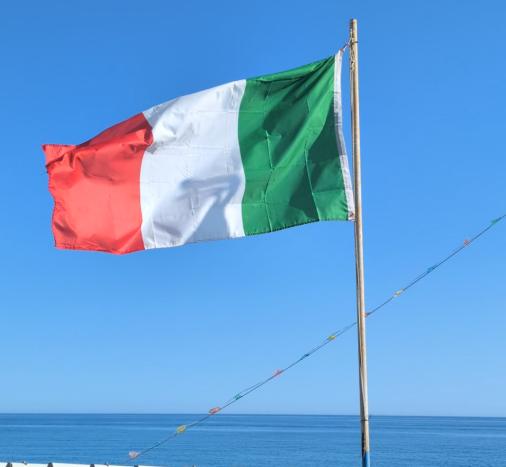 drapeau italie mer