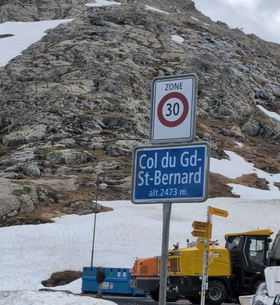 panneau col du grand saint bernard