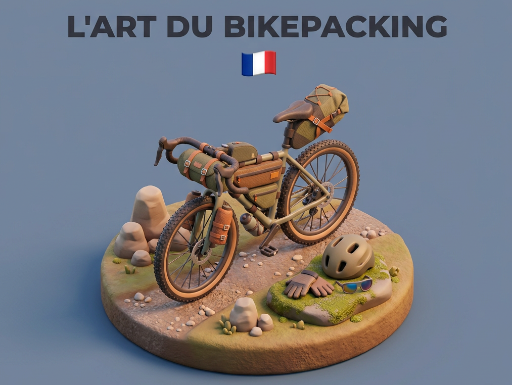 bikepacking illustration